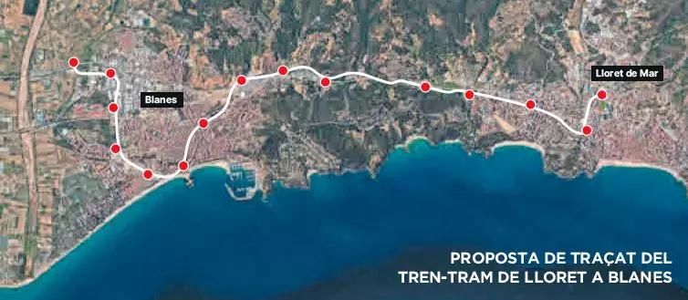 Straßenbahn Lloret Blanes Immobilien